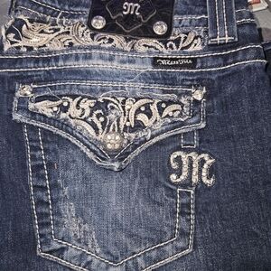 Miss Me Women's Blue Embellished Jeans